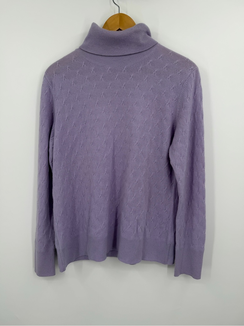 Preston & York 100% Cashmere Turtleneck Lavender L